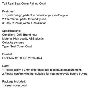 2023-2024 BMW S1000RR Coda Coprisedile posteriore Carenatura