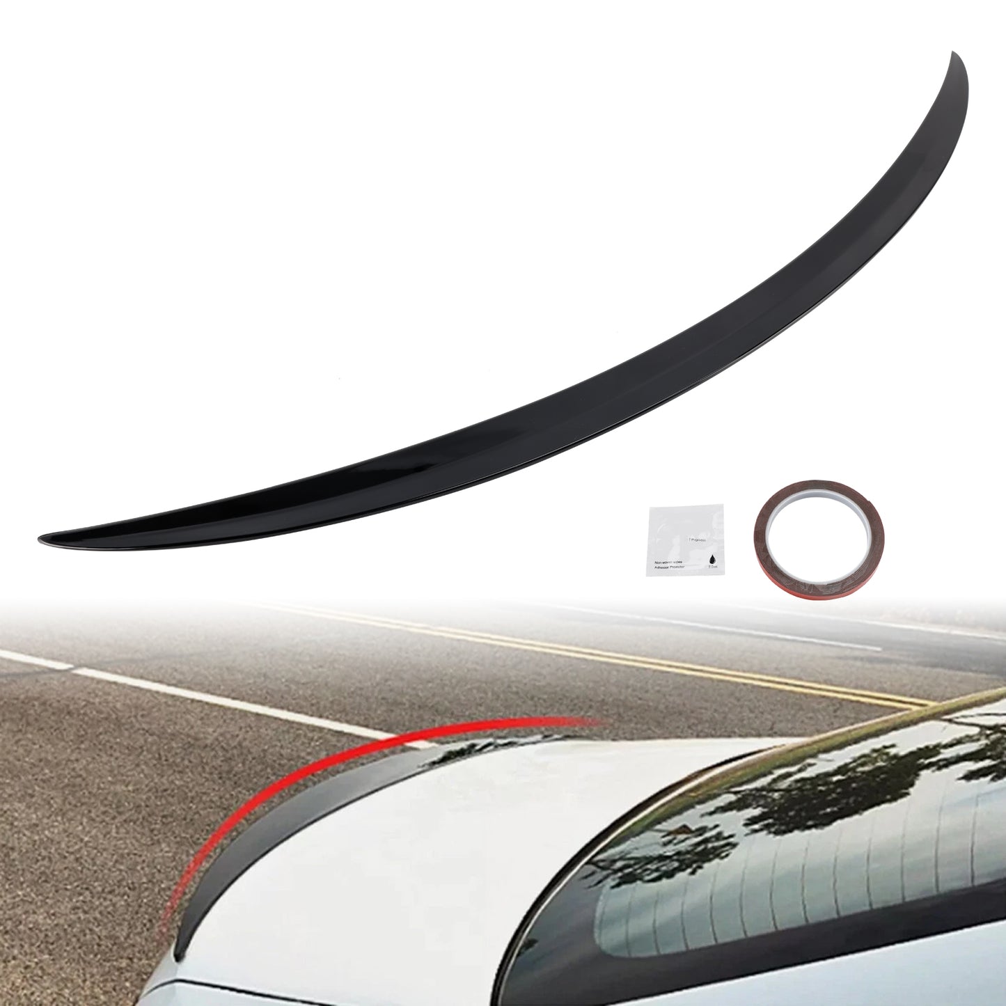 Spoiler posteriore nero lucido C63 Style Mercedes-Benz Classe C W206 2021-2024