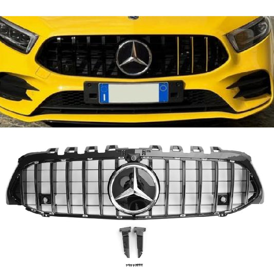 Nera Griglia paraurti anteriore stile GT Per Mercedes-Benz Classe A W177 2019 2020 2021 2022 2023