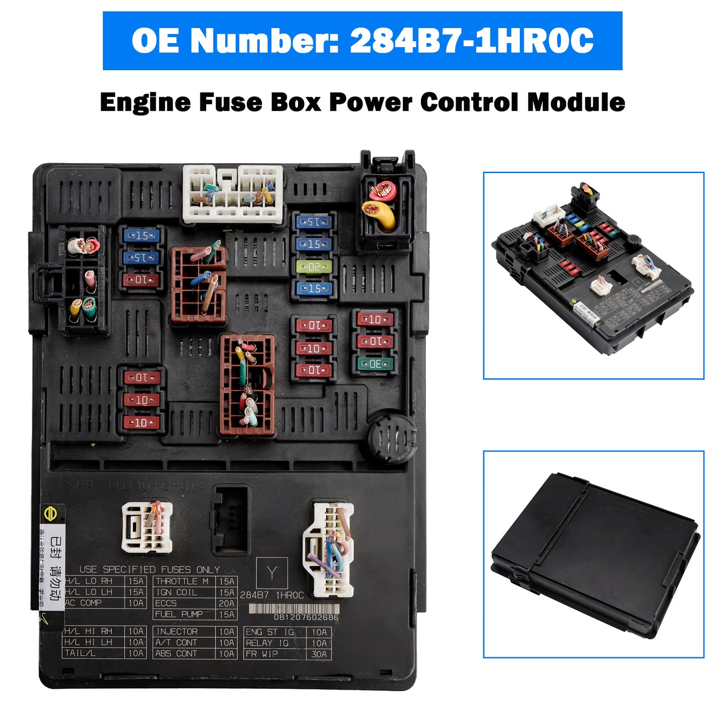 Modulo di controllo dell'alimentazione della scatola dei fusibili del motore 284B7-1HR0C per Nissan Versa 1.6L 13-19
