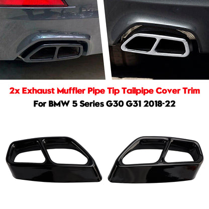 2x copertura del tubo della punta dell'ammortizzatore di scarico per BMW 5 G30 G31 2018-2022