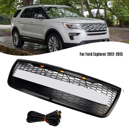 Griglia paraurti anteriore superiore grigia Ford Explorer 2012-2015 con luci