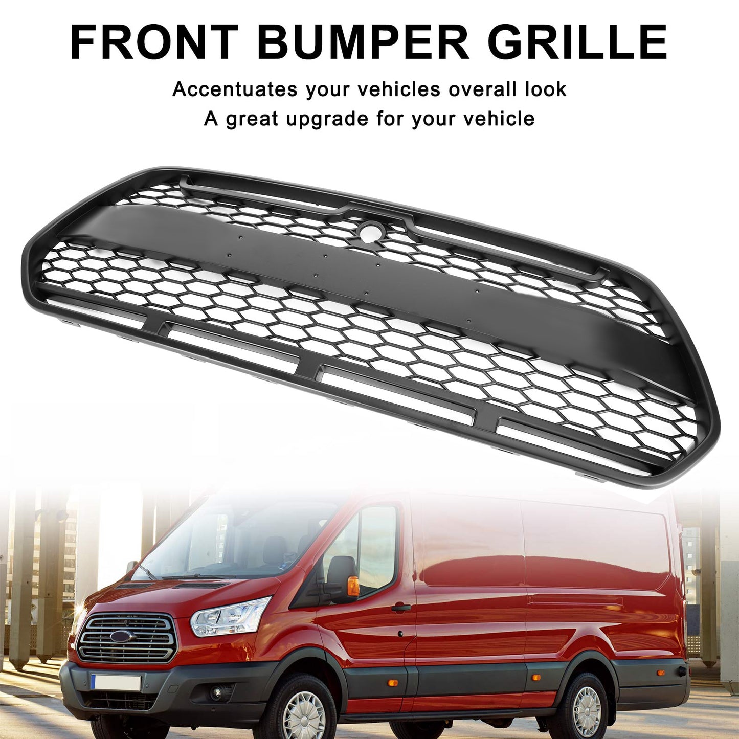 Griglia paraurti anteriore nero opaco adatta per Ford Transit MK8 2015-2018 Raptor