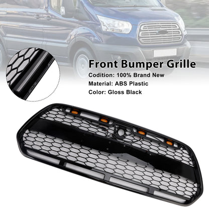Griglia paraurti anteriore nera lucida Ford Transit MK8 Raptor 2015-2018 con LED