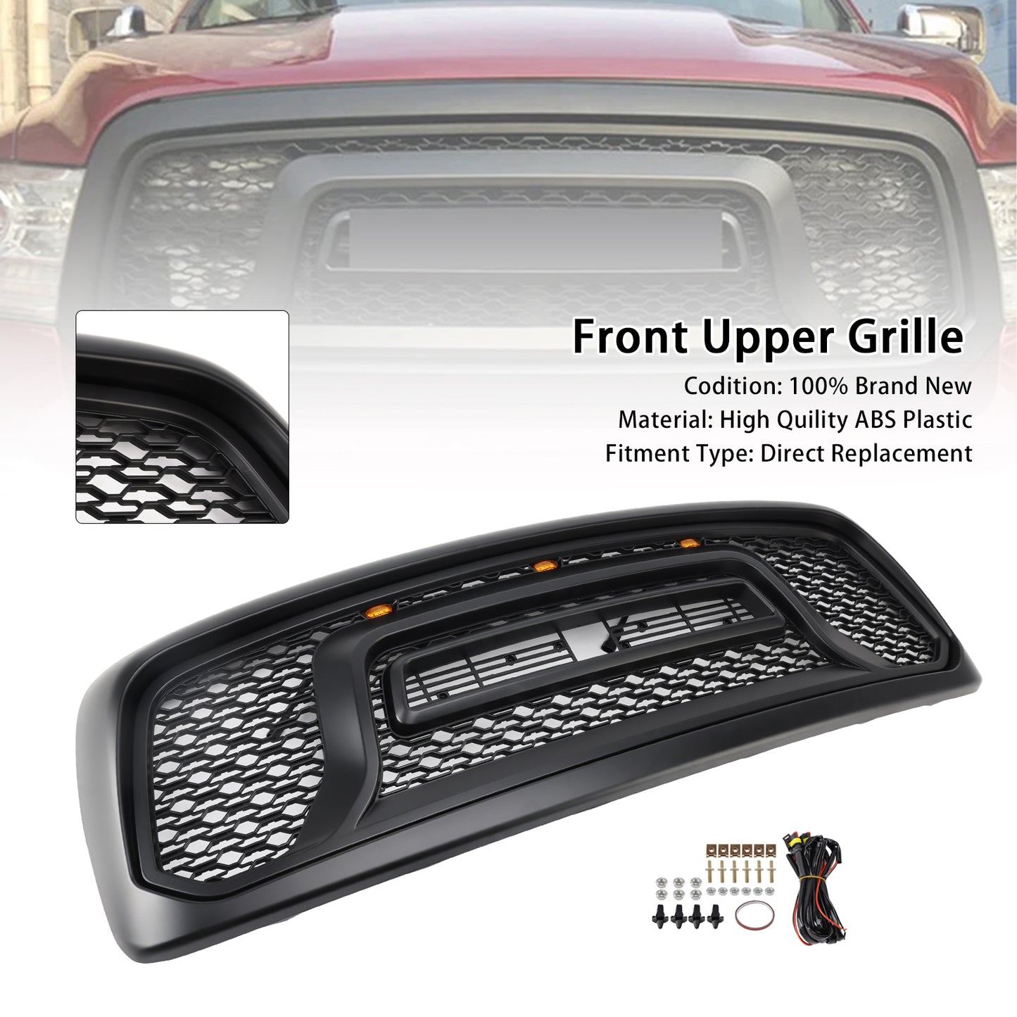 Griglia paraurti anteriore stile Rebel Dodge RAM 1500 2002-2005