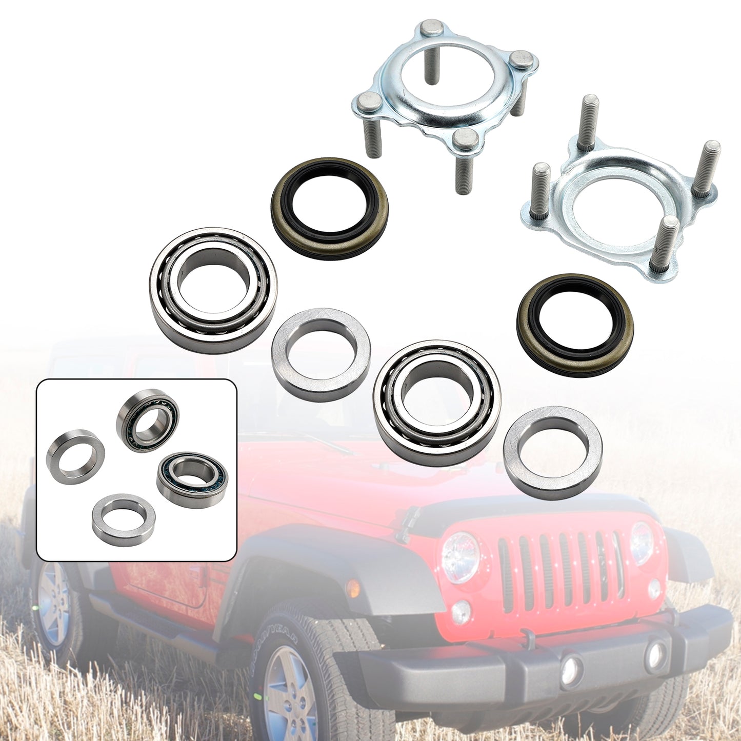 Kit guarnizioni cuscinetto assale posteriore su entrambi i lati Jeep JK Wrangler 2007-2017 68003270AA