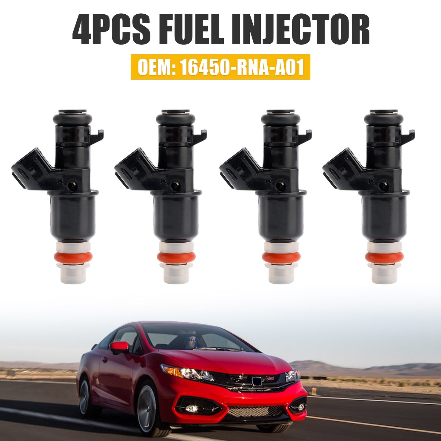 Iniettori di carburante abbinati al flusso 1PCS adatti a Honda Civic 2006-2011 1.8L 16450-RNA-A01 Generico