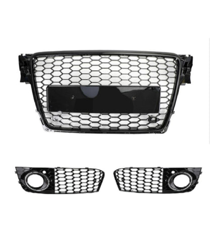 2008-2012 Audi A4/A4 Avant B8 RS4 in stile Honeycomb grill grilla nera + fendinebbia griglia