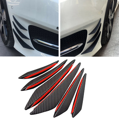 6pcs Universal Car/Auto Paraurti Anteriore Pinne Spoiler Canard Refit Generico
