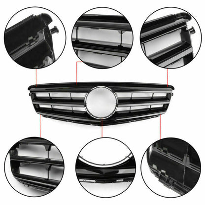 W204 2008-2014 Benz griglia di ricambio griglia superiore anteriore nera generico