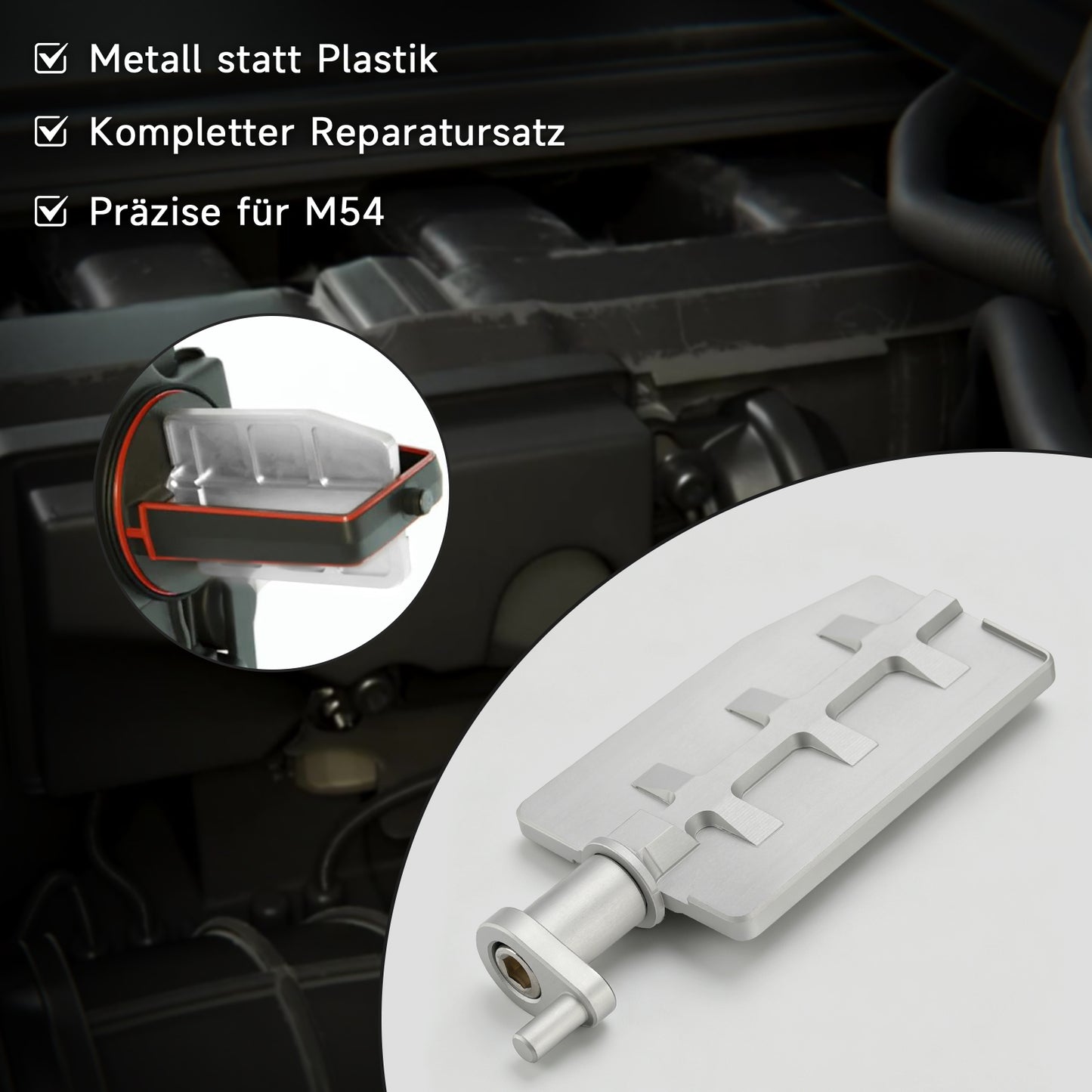 Kit di riparazione per la ricostruzione della valvola in alluminio Fit BMW DISA Fix Revisione M54 3.0 ltr