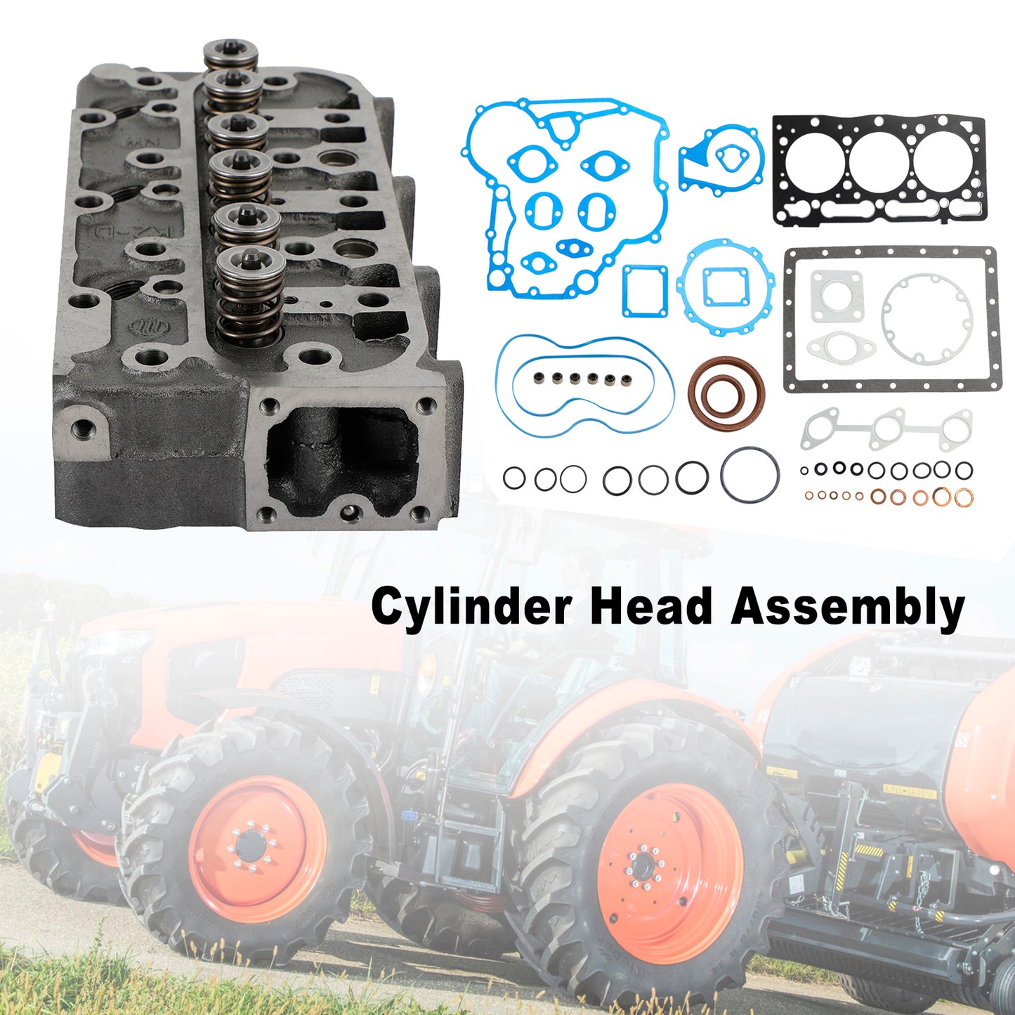 Per ESCAVATORE KUBOTA U25S KX41-2S KX41-2 3 cilindri Testata completa + guarnizione