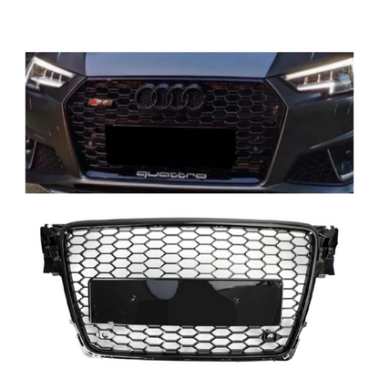 2009-2012 Audi A4/S4 B8 griglia a nido ape sportiva griglia esagonale stile RS4 sostituzione griglia nera generica