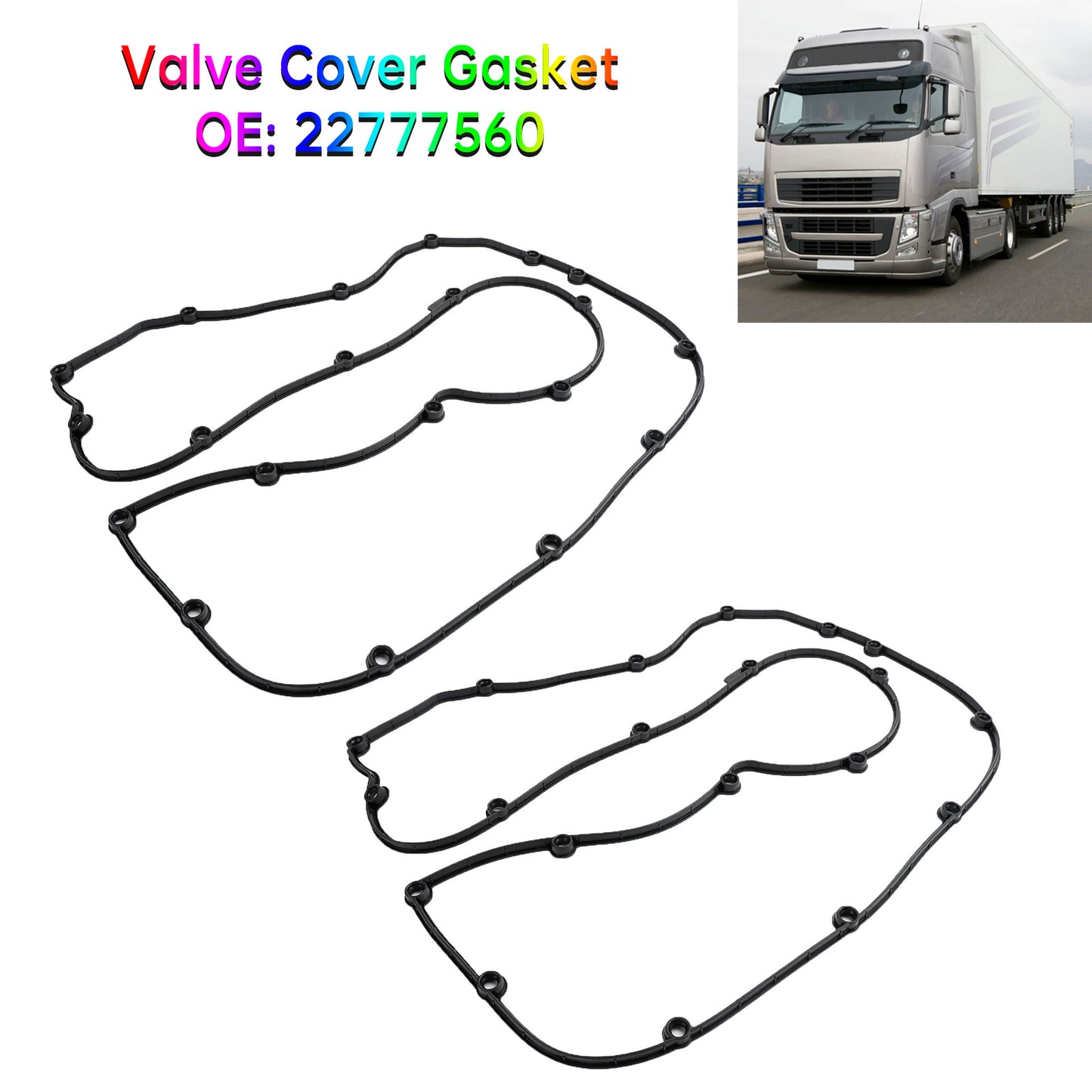 Set di 2 guarnizioni per coperchio valvole Volvo D13 22777560