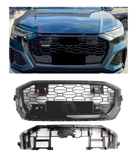 2019-2023 Audi Q8/SQ8 Griglia Anteriore Nido d’Ape Nera Lucida RSQ8 Style