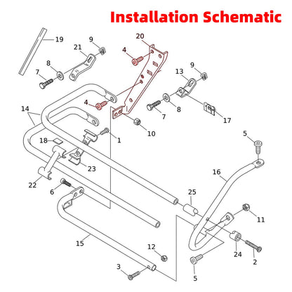 Coppia di supporti per borse laterali 90718-79C per Touring Road Glide Flt 85-08