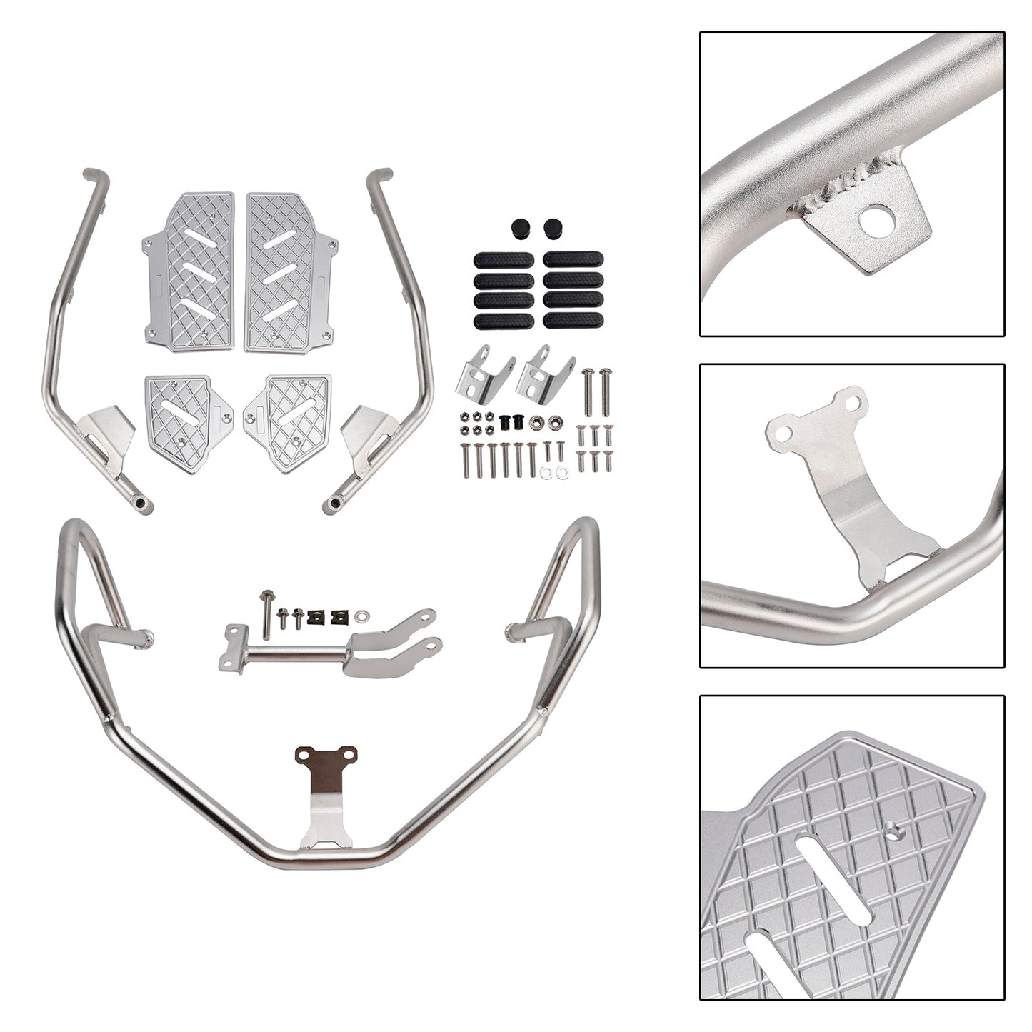 Kit di protezione motore superiore e inferiore Honda Adv350 2022-2025, barra di protezione argento