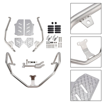 Kit di protezione motore superiore e inferiore Honda Adv350 2022-2025, barra di protezione argento