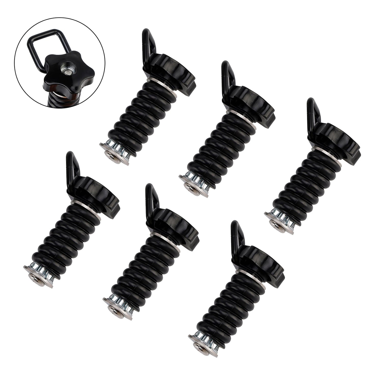 6 pezzi di anelli flessibili di ancoraggio per carico da 1 pollice per Polaris RZR Sportsman Ace 2013-2025
