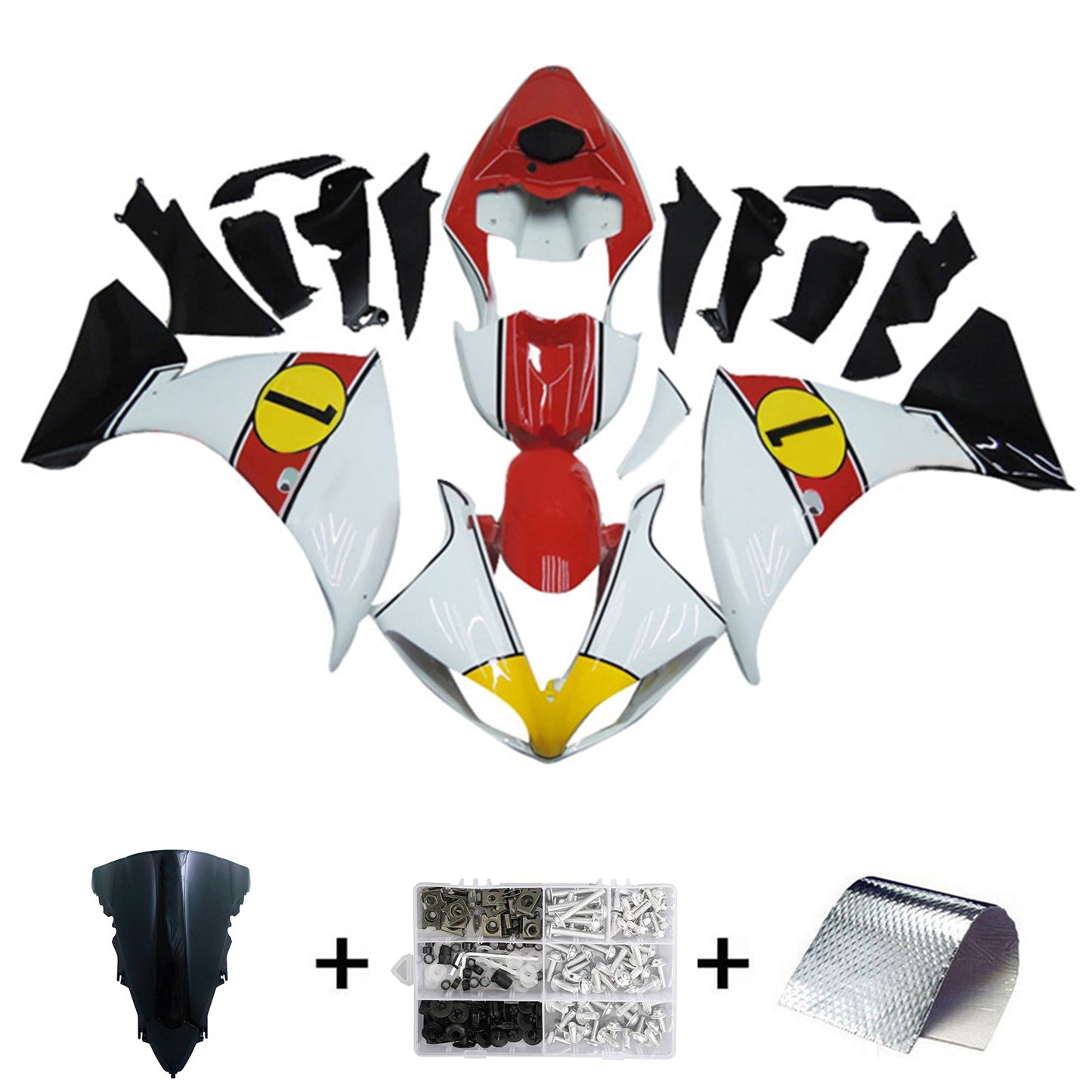 Kit carenatura iniezione Yamaha YZF-R1 2012-2014 Carrozzeria plastica ABS