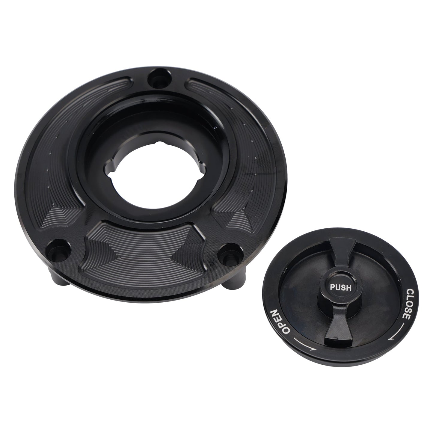 Tappo serbatoio carburante CNC nero senza chiave per Yamaha FZ1 FZ6 FZ8 YZF R1 R6 R3 FZR 750