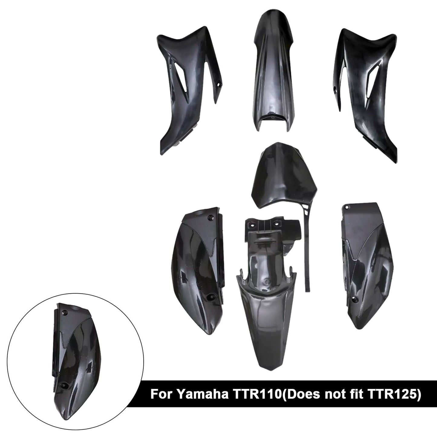 Kit plastiche per carrozzeria Yamaha TTR110 2008-2022 DIRT BIKE, carenatura parafango