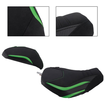 Kit cuscini passeggero Raider anteriori e posteriori per Kawasaki Ninja H2 Sx 2022-2025, colore verde.