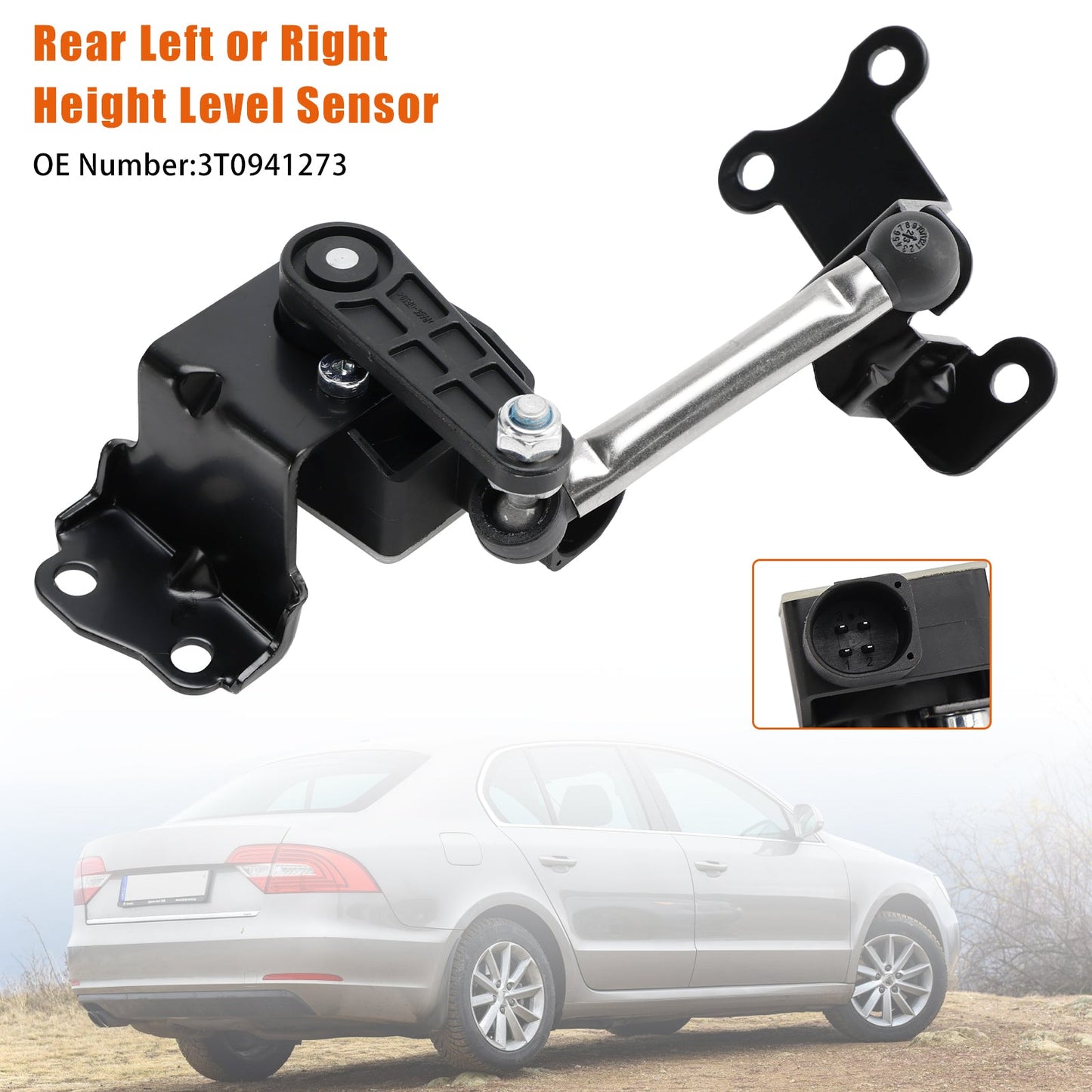 Sensore di livello altezza posteriore 3T0941273 per Skoda Superb II 3T4 Yeti 5L 2009-2015