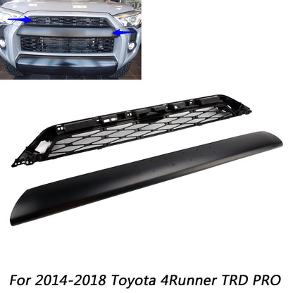 2pcs Front Bumper Grille Grill Per Toyota 4Runner TRD PRO 2014-2019 Black