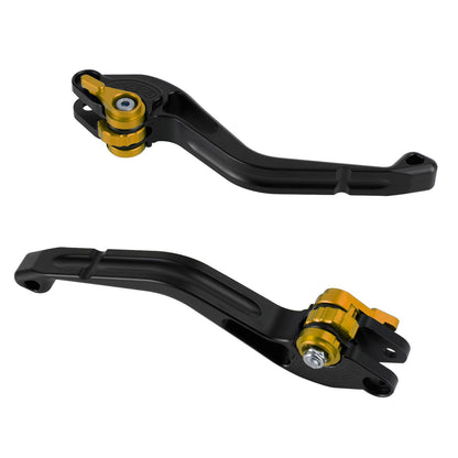 Nuova leva freno e frizione corta compatibile con Suzuki GSF650 GSXR1300 DL1000, colore oro.