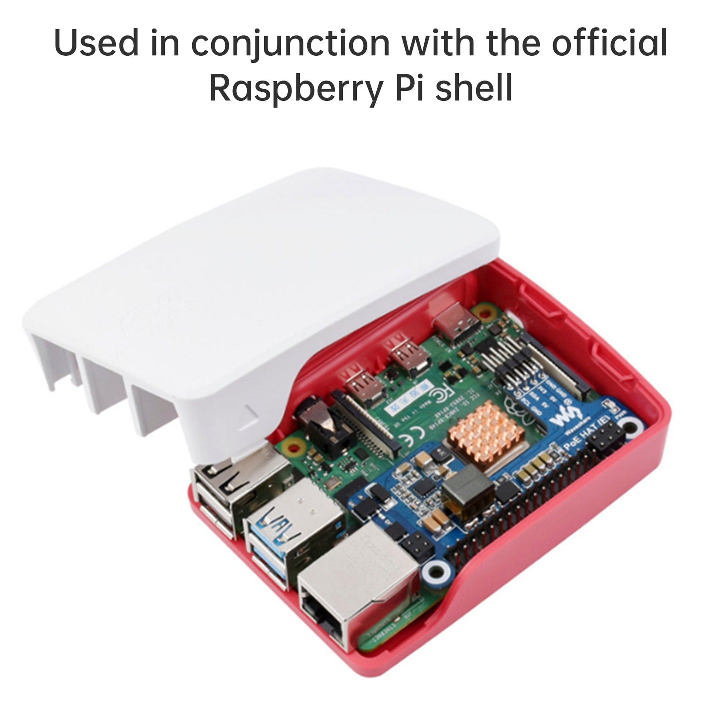 Scheda di espansione dell'alimentatore Ethernet Raspberry Pi 4B/3B+, alimentatore PoE