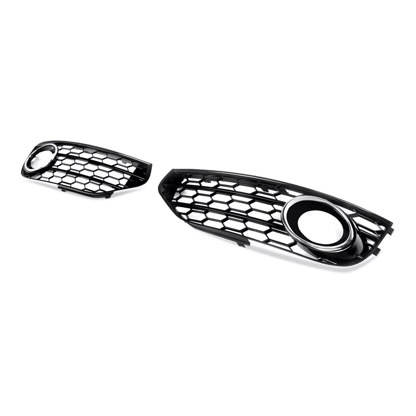 Griglia fendinebbia a nido d'ape per paraurti anteriore Audi A4 Allroad B8 2010-2015 cromata