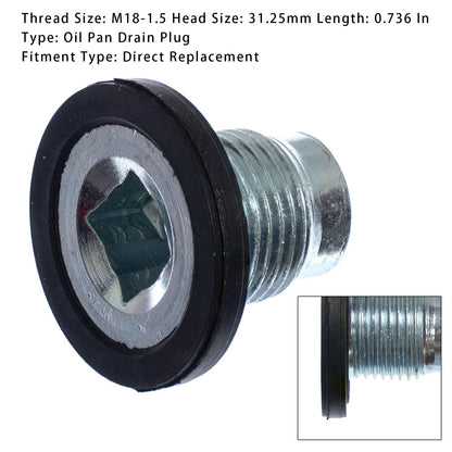 Tappo di scarico della coppa dell'olio motore del pick-up Dodge RAM 2500 3500 4500 5500 2002-2018 101284