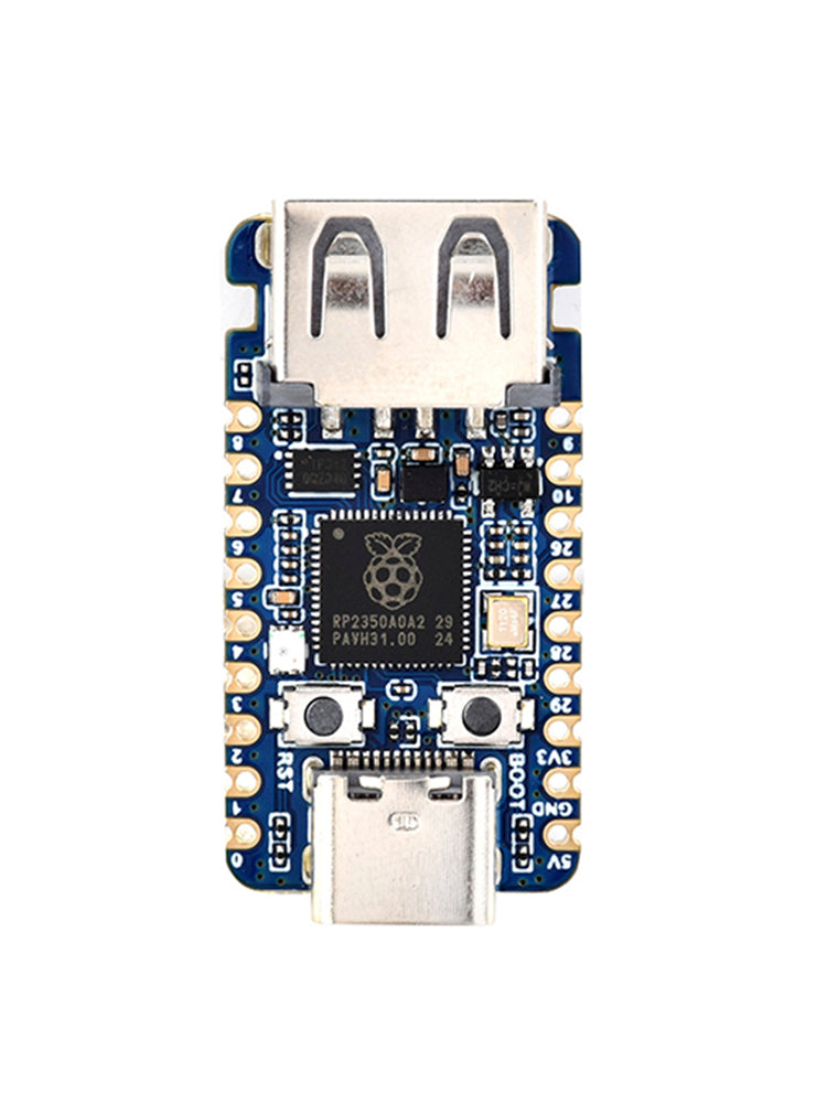 Scheda di sviluppo USB Raspberry Pi RP2350A con microcontrollore a doppia architettura