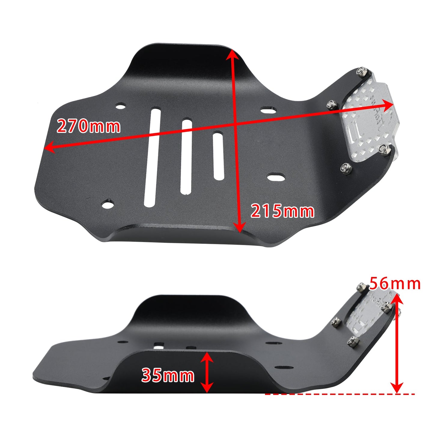 2021-2024 Moto Guzzi V7 Milano / Carbon / Piastra paramotore in alluminio grezzo