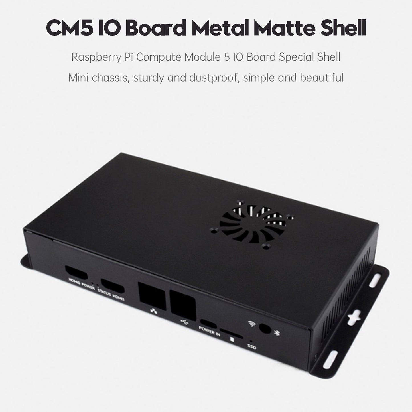 Modulo di elaborazione Raspberry Pi CM5 IO, scheda 5 IO, contenitore di dissipazione del calore in metallo