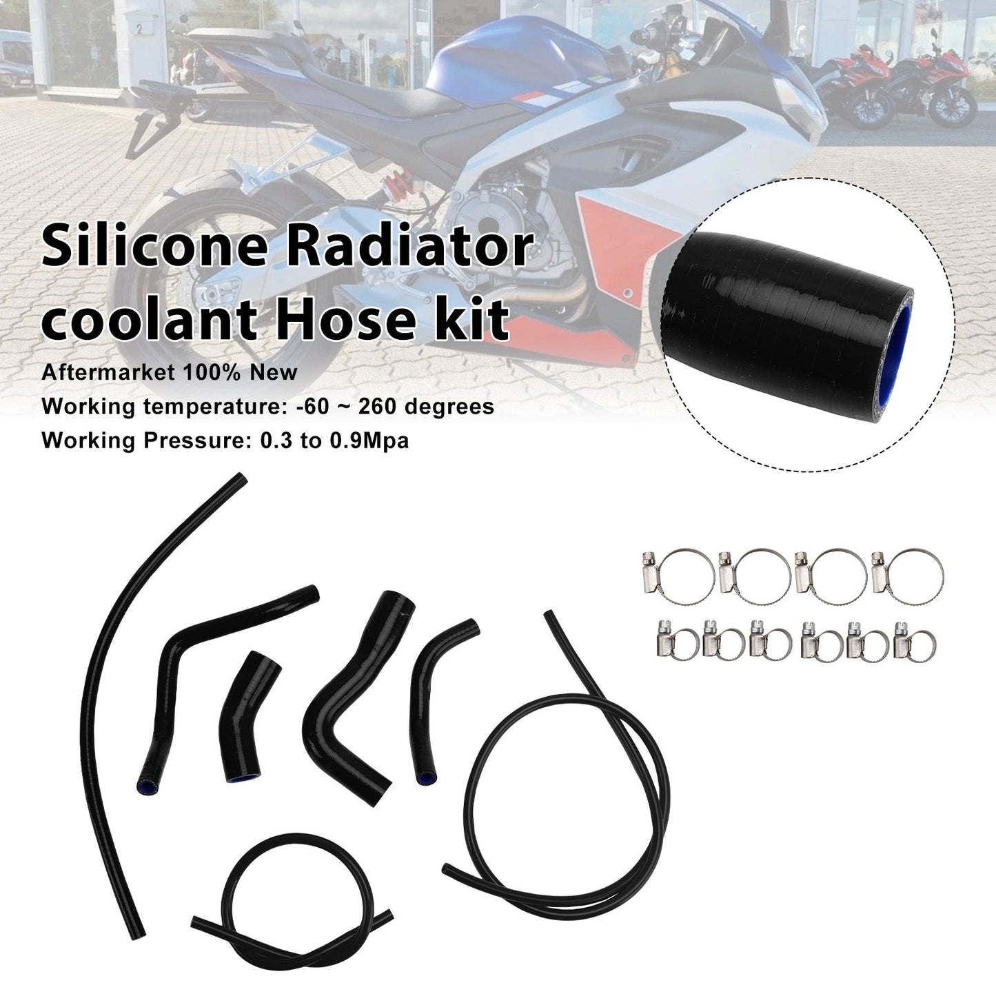Tubo flessibile del liquido di raffreddamento del radiatore in silicone Aprilia RS 660 RS660 2021-2025