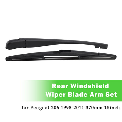 Set braccio tergicristallo posteriore per Peugeot 206 1998-2011 370 mm 15 pollici