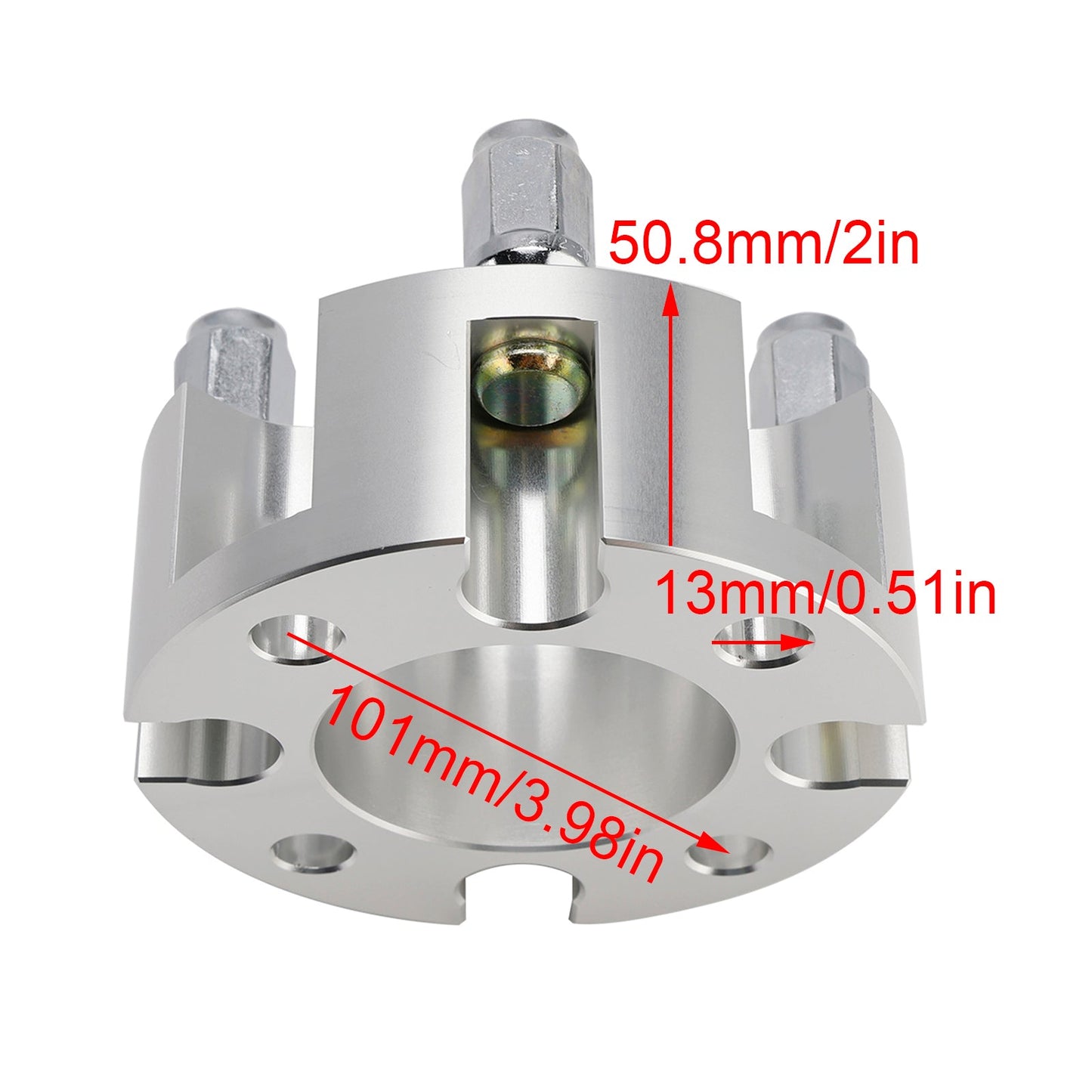 Kit distanziali per ruote Yamaha Club Car Ezgo da 2"" con cavo per carrelli da golf, dadi ruota argento