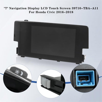 Display di navigazione LCD touch screen da 7"" per Honda Civic 2016-2018 39710-TBA-A11