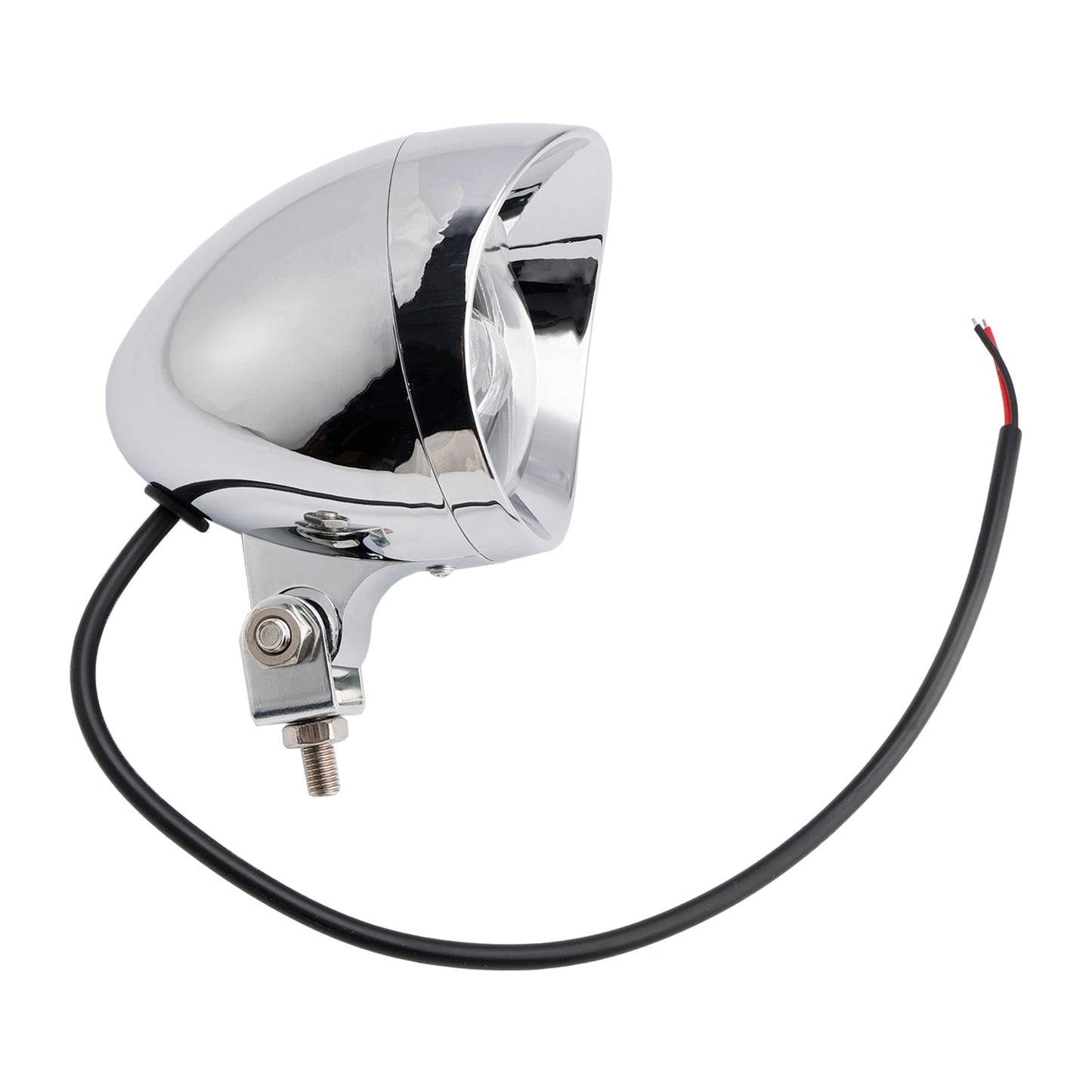 Faro fendinebbia cromato personalizzato per moto, adatto per bobber, chopper e racer