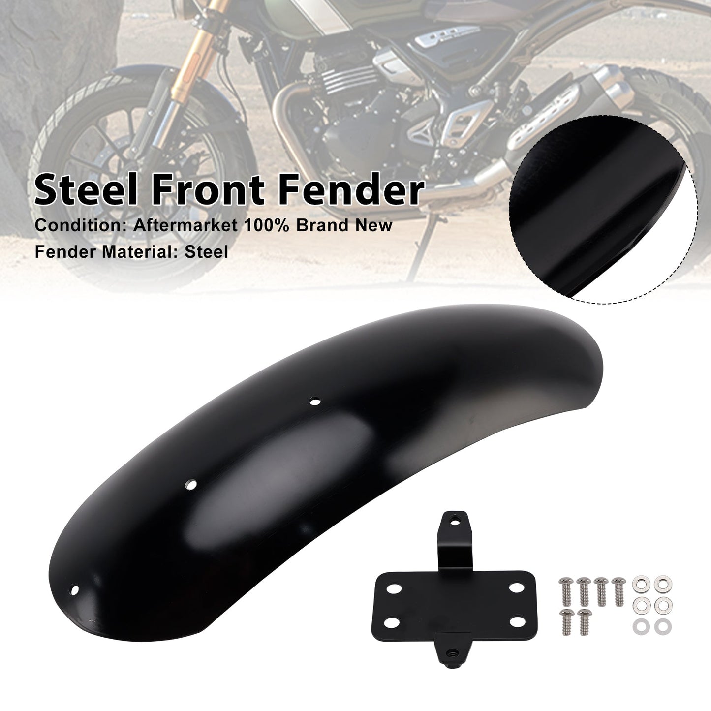 Parafango anteriore in acciaio Scrambler 400X 2023-2025