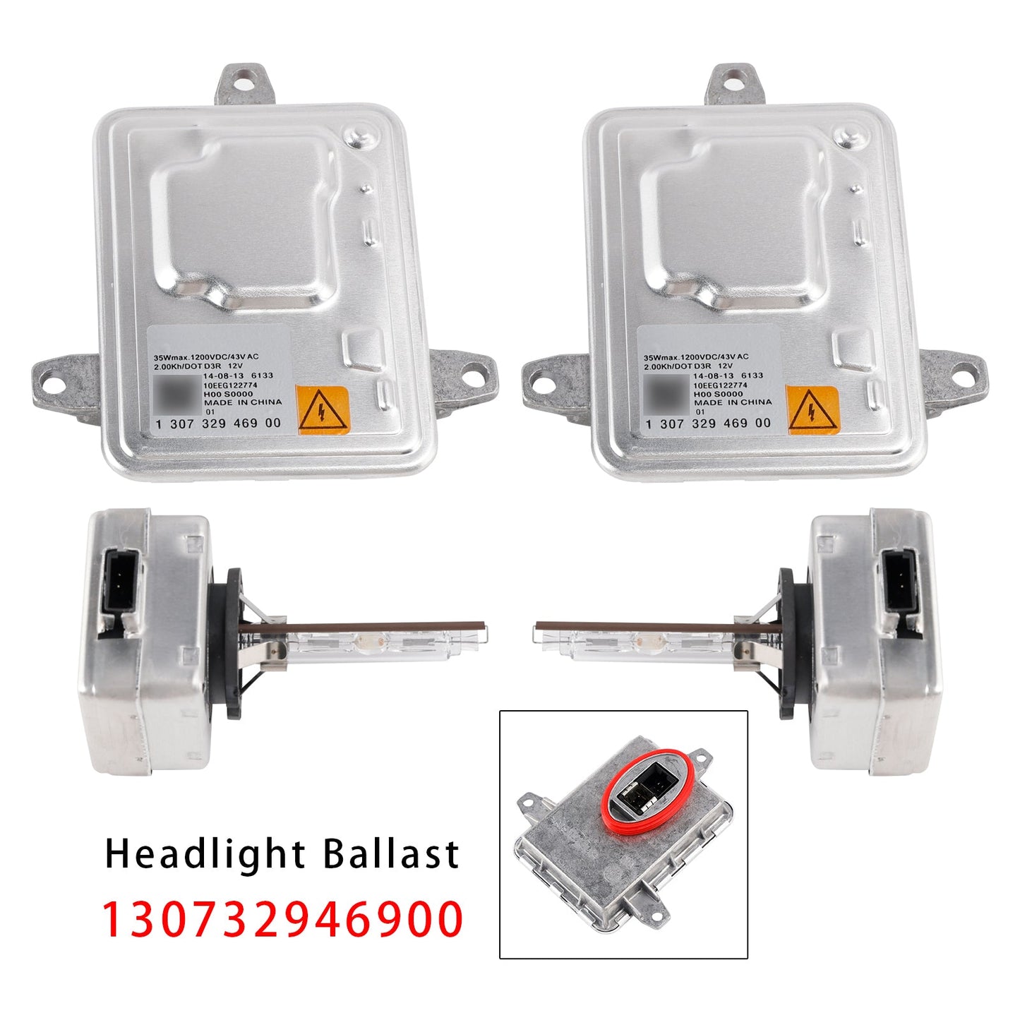 Kit di unità di controllo HID con ballast allo xeno + lampadine D3S per Jeep Cherokee 2014-2018