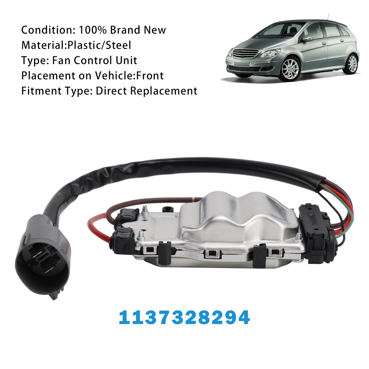 Modulo di controllo della ventola del radiatore Mercedes-Benz W169 W245 2004-2012 1137328294 A1698203542