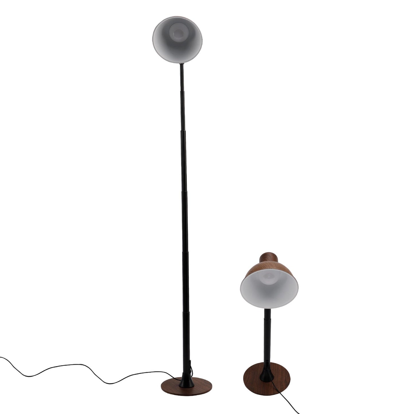 Lampada da terra e da tavolo a LED regolabile, nera, dimmerabile per soggiorno/ufficio, 3 colori
