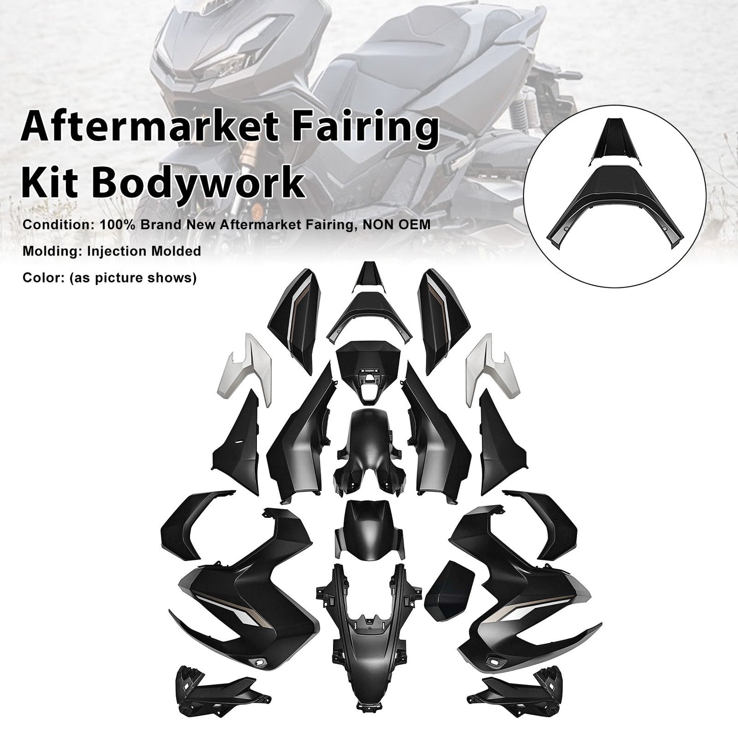 Kit carenatura in plastica ABS a iniezione per Honda ADV350 2022-2026