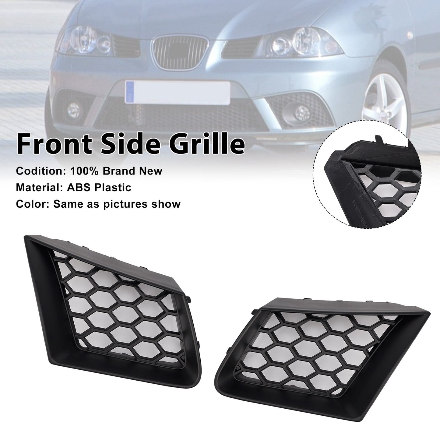 Griglia anteriore a nido d'ape 2 pezzi per Seat Ibiza Cordoba 6L 2002-2009