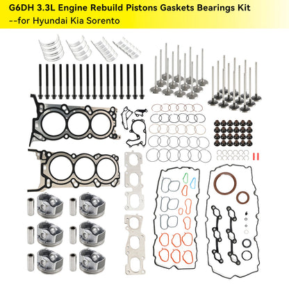 Kit di revisione pistoni guarnizioni cuscinetti motore G6DH 3.3L per Hyundai Kia Sorento