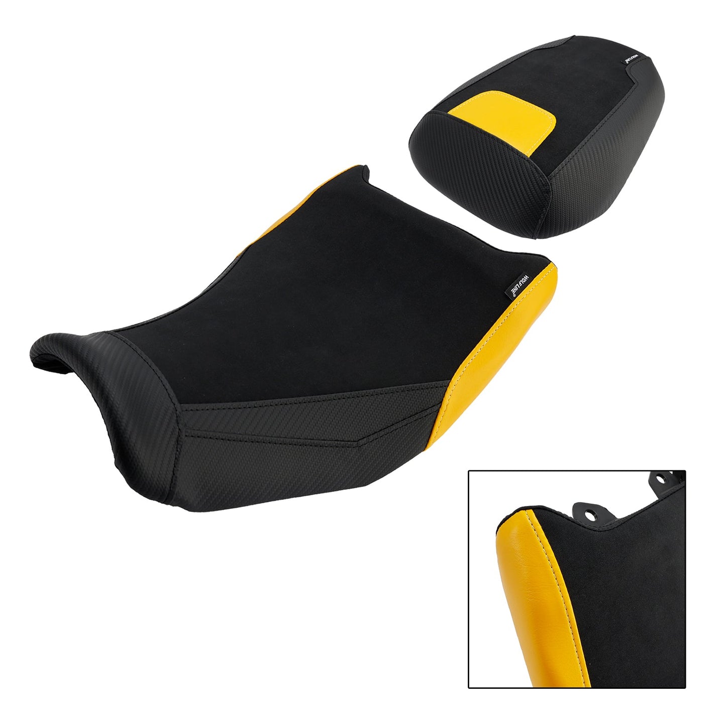 Cuscino inferiore per sella conducente e passeggero Suzuki V-Strom250Sx 2024-2025, colore giallo.