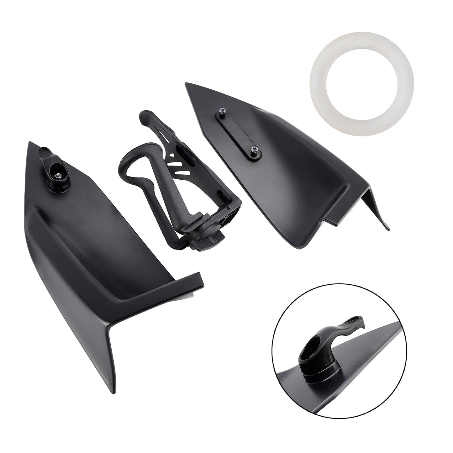 Gancio porta casco e porta bottiglia per Yamaha X-Max 300 2023-2025 nero